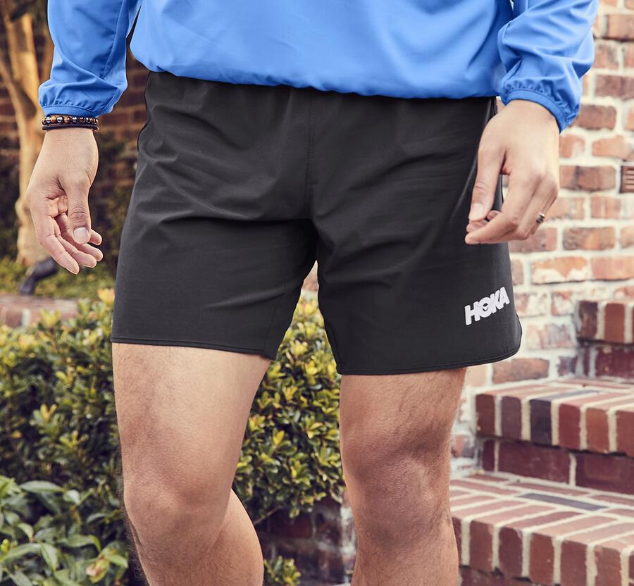 Hoka Australia One One Performance - Mens Shorts Black - PWDXV-6783